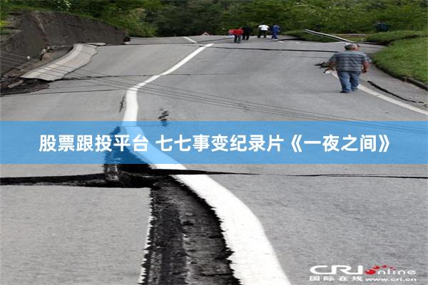 股票跟投平台 七七事变纪录片《一夜之间》