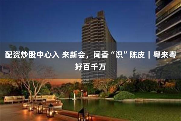 配资炒股中心入 来新会，闻香“识”陈皮｜粤来粤好百千万