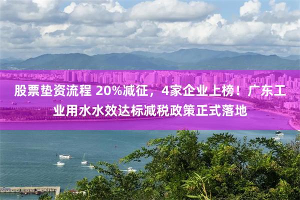 股票垫资流程 20%减征，4家企业上榜！广东工业用水水效达标减税政策正式落地