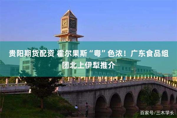 贵阳期货配资 霍尔果斯“粤”色浓！广东食品组团北上伊犁推介