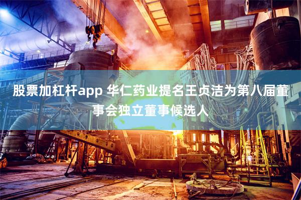 股票加杠杆app 华仁药业提名王贞洁为第八届董事会独立董事候选人