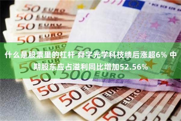 什么是股票里的杠杆 舜宇光学科技绩后涨超6% 中期股东应占溢利同比增加52.56%