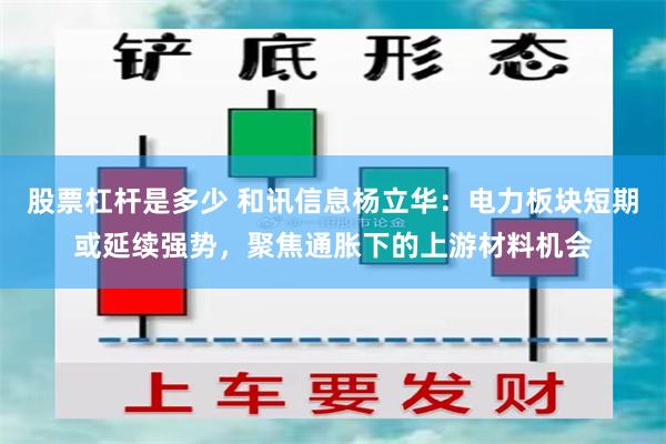 股票杠杆是多少 和讯信息杨立华：电力板块短期或延续强势，聚焦通胀下的上游材料机会