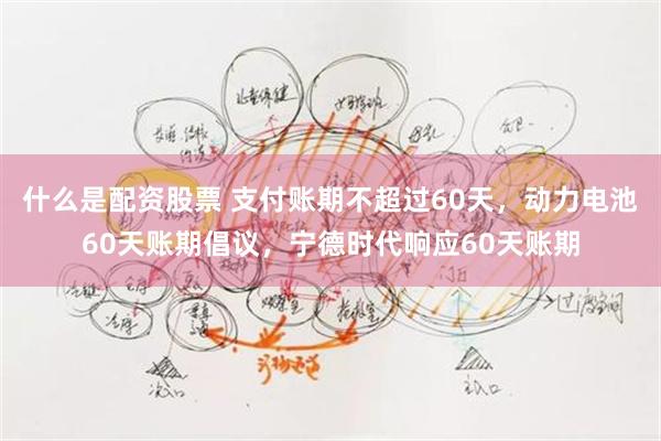什么是配资股票 支付账期不超过60天，动力电池60天账期倡议，宁德时代响应60天账期