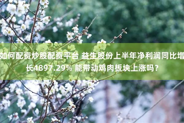 如何配资炒股配资平台 益生股份上半年净利润同比增长4897.29% 能带动鸡肉板块上涨吗?