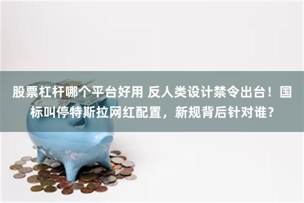 股票杠杆哪个平台好用 反人类设计禁令出台！国标叫停特斯拉网红配置，新规背后针对谁？