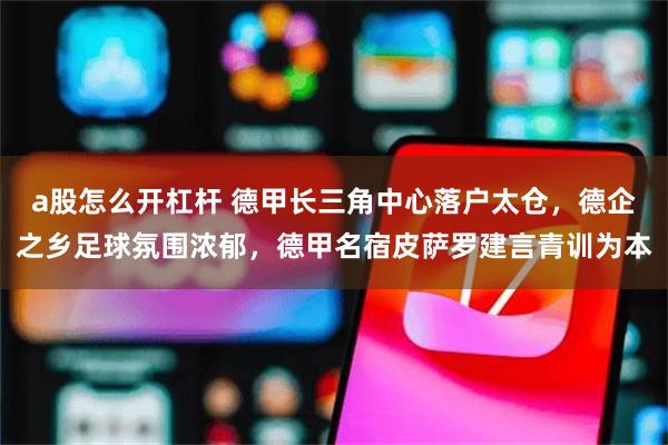 a股怎么开杠杆 德甲长三角中心落户太仓，德企之乡足球氛围浓郁，德甲名宿皮萨罗建言青训为本