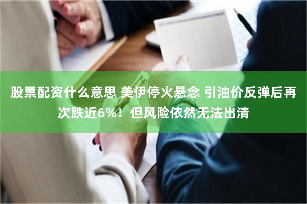 股票配资什么意思 美伊停火悬念 引油价反弹后再次跌近6%！但风险依然无法出清