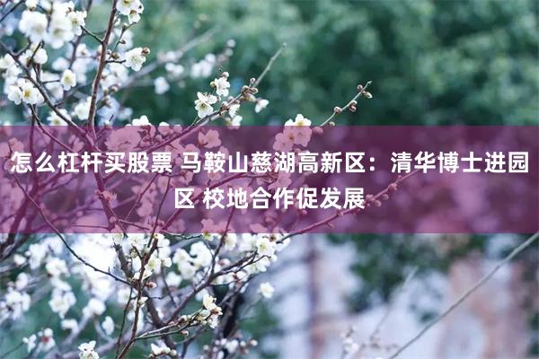 怎么杠杆买股票 马鞍山慈湖高新区：清华博士进园区 校地合作促发展