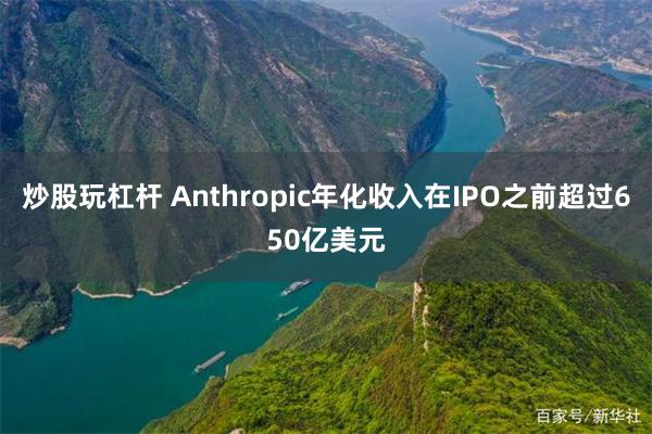 炒股玩杠杆 Anthropic年化收入在IPO之前超过650亿美元