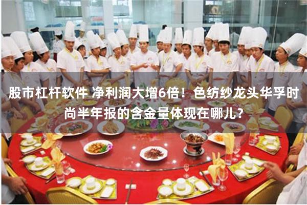 股市杠杆软件 净利润大增6倍！色纺纱龙头华孚时尚半年报的含金量体现在哪儿？