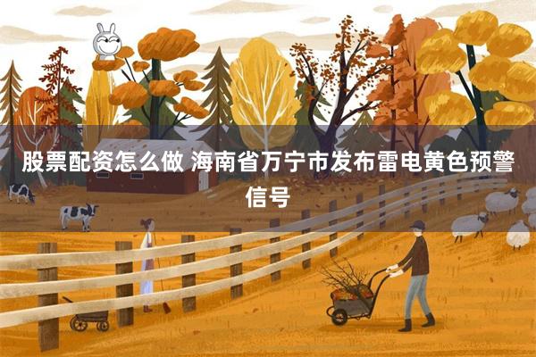 股票配资怎么做 海南省万宁市发布雷电黄色预警信号