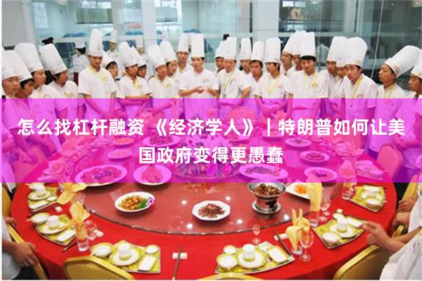 怎么找杠杆融资 《经济学人》｜特朗普如何让美国政府变得更愚蠢