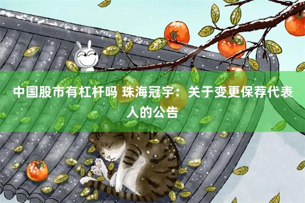 中国股市有杠杆吗 珠海冠宇:关于变更保荐代表人的公告